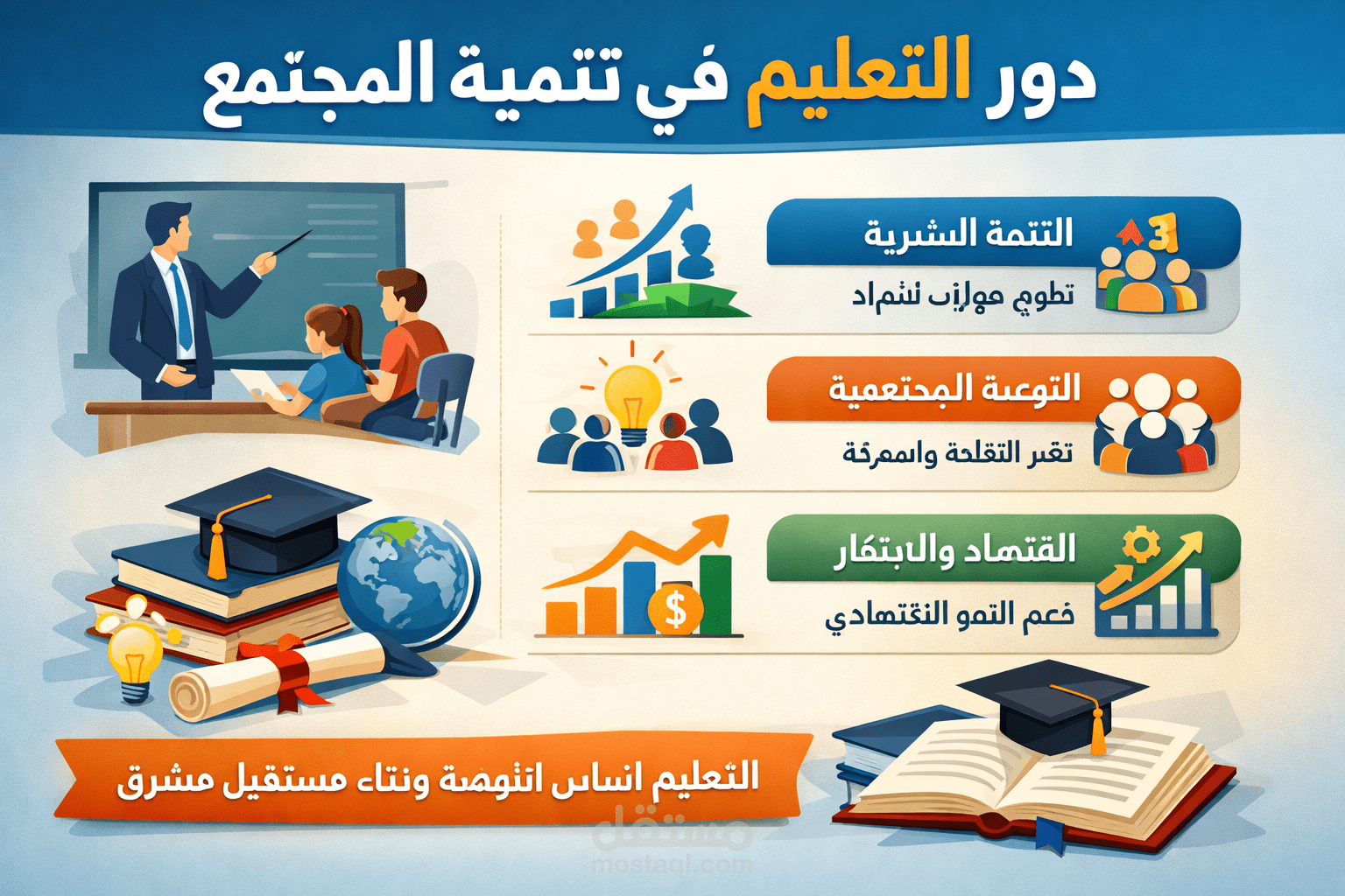 دور التعليم في تنمية المجتمع