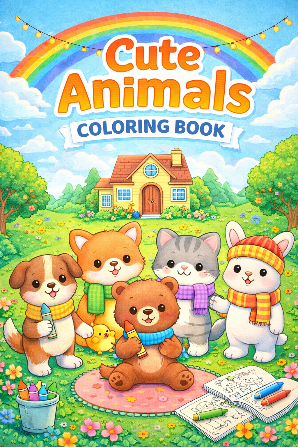 تصميم كتاب تلوين للأطفال عن الحيوانات (جاهز للطباعة)