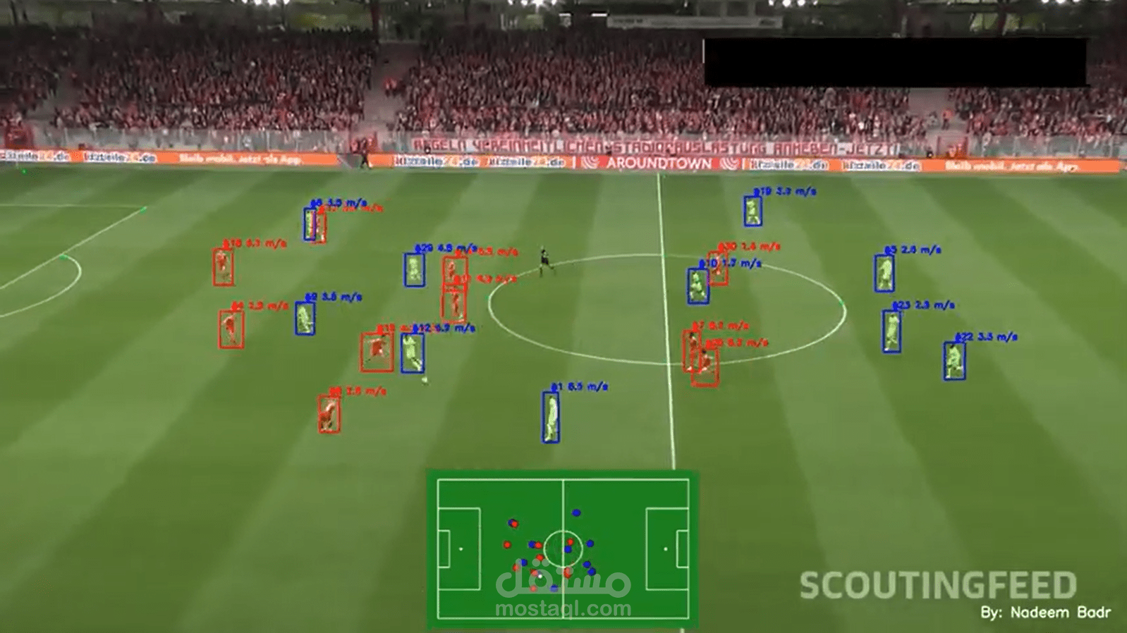 نظام تحليل مباريات كرة القدم (Football Match Analysis) - استخراج الإحصائيات التكتيكية والرادار