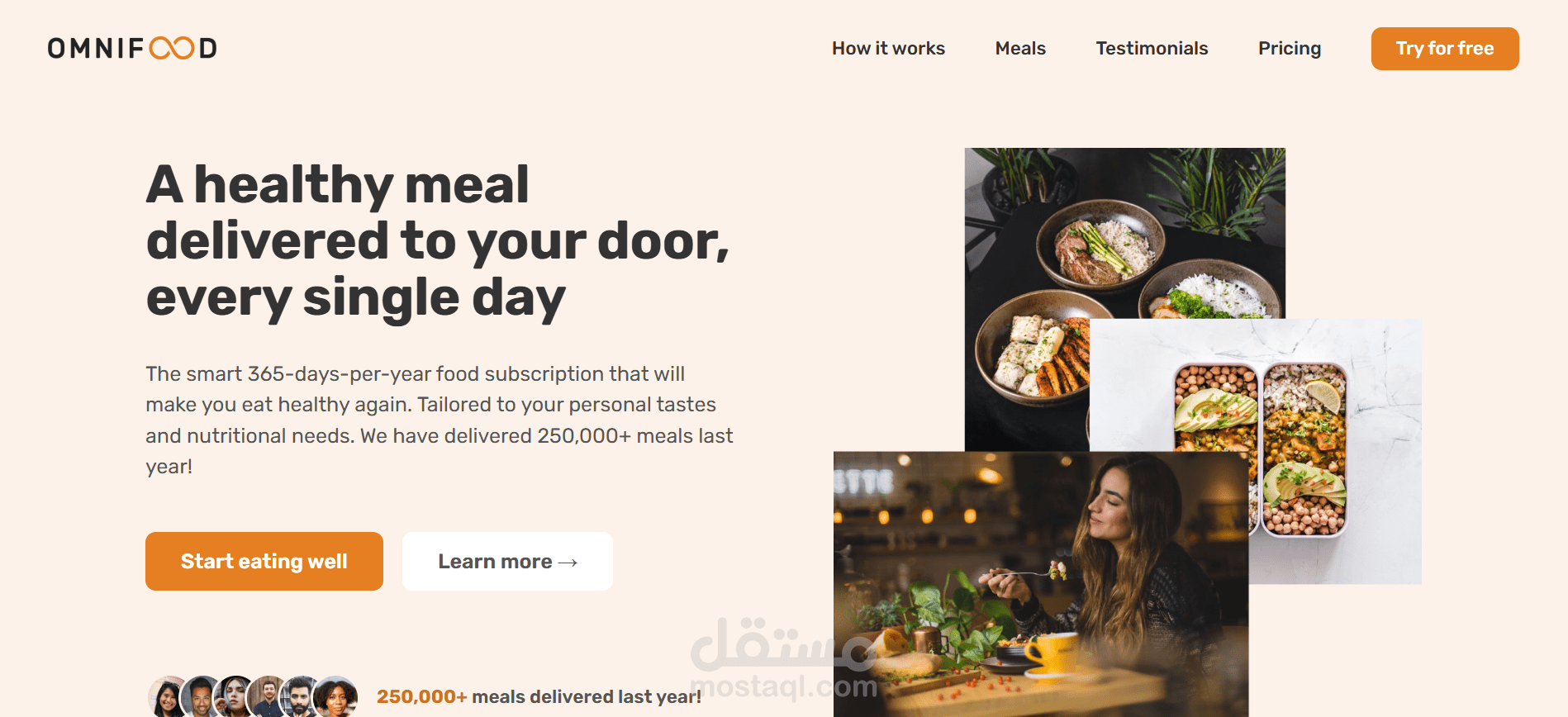 Healthy meal delivery service