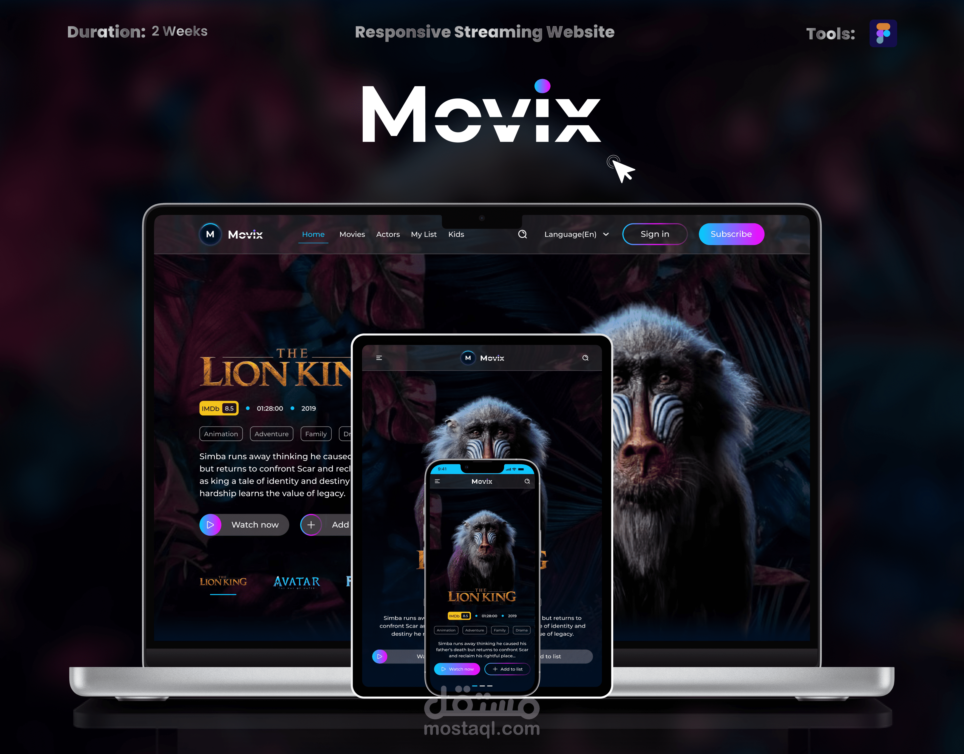 Responsive Streaming Website