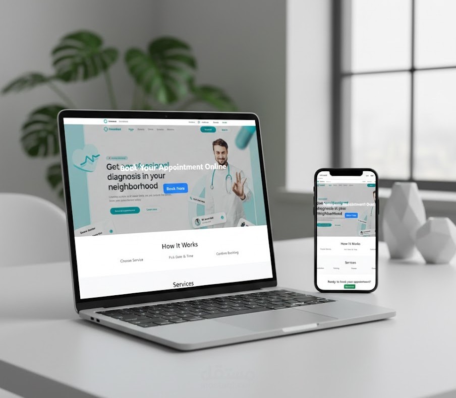 تصميم واجهة نظام حجز مواعيد أونلاين متكامل باستخدام Bootstrap