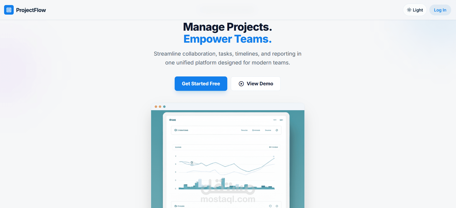 ProjectFlow - إدارة المشاريع المتطورة