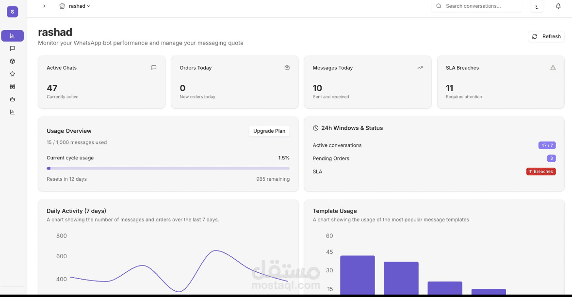 SufrahBot – نظام طلبات المطاعم عبر واتساب