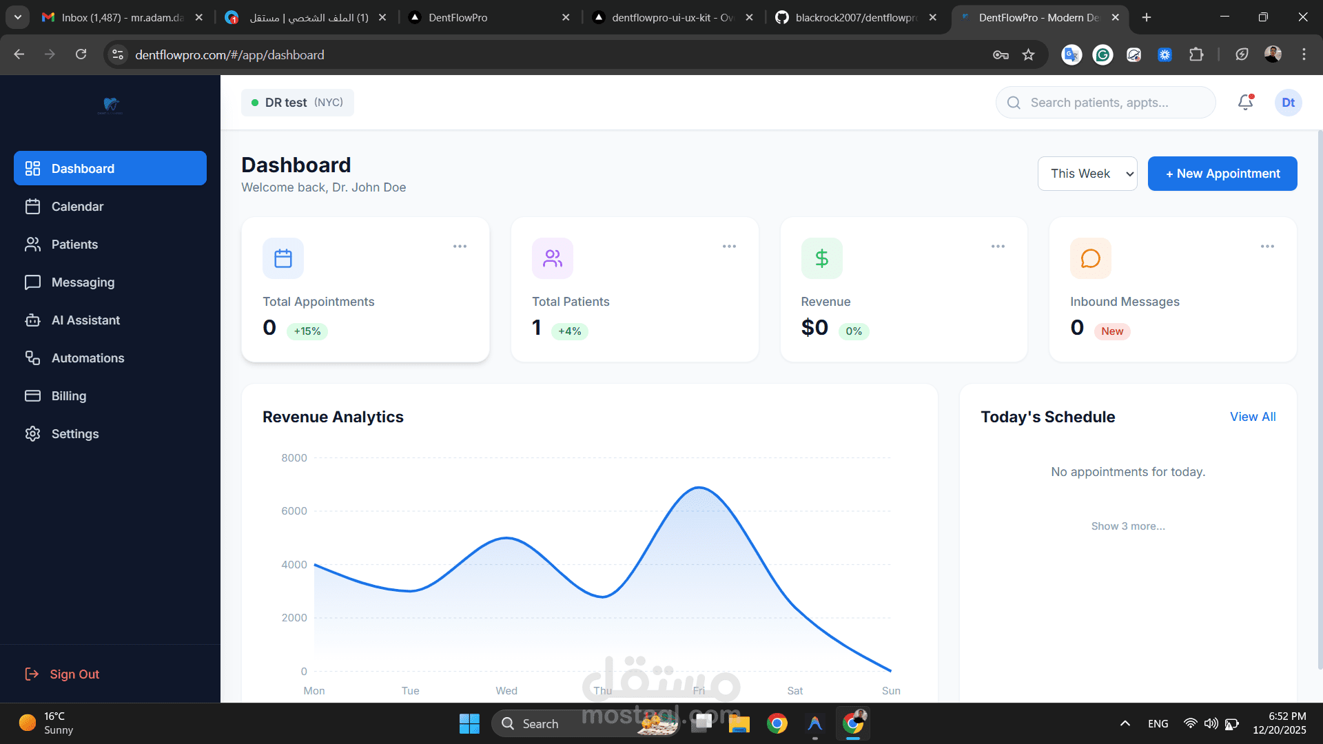 نظام CRM مؤتمت بالكامل لإدارة عيادات الأسنان