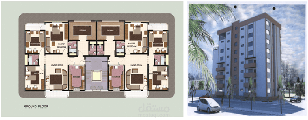 تصميم مبنى سكني