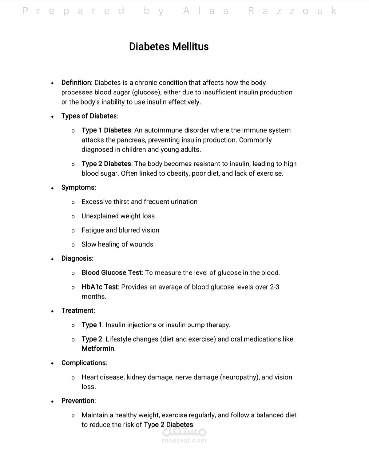 Diabetes Awareness: A One-Page Educational Article