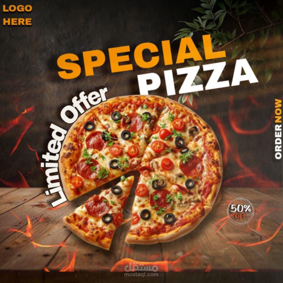 Creative Restaurant & Pizza Promotion Post Design