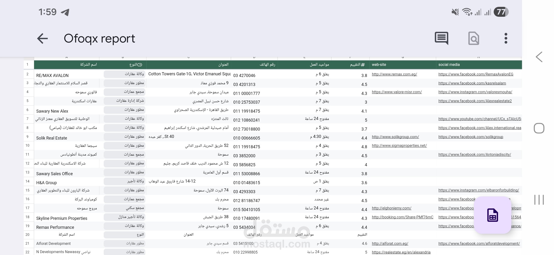 تجميع بيانات للعملاء