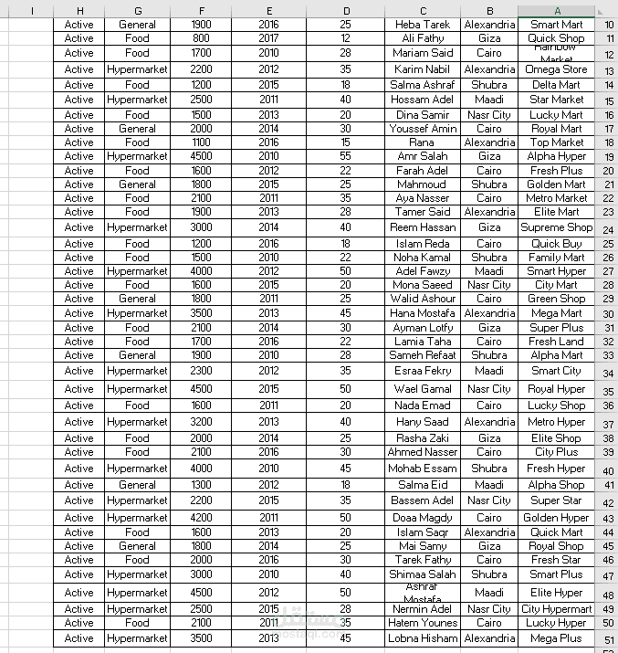 sample data entry project