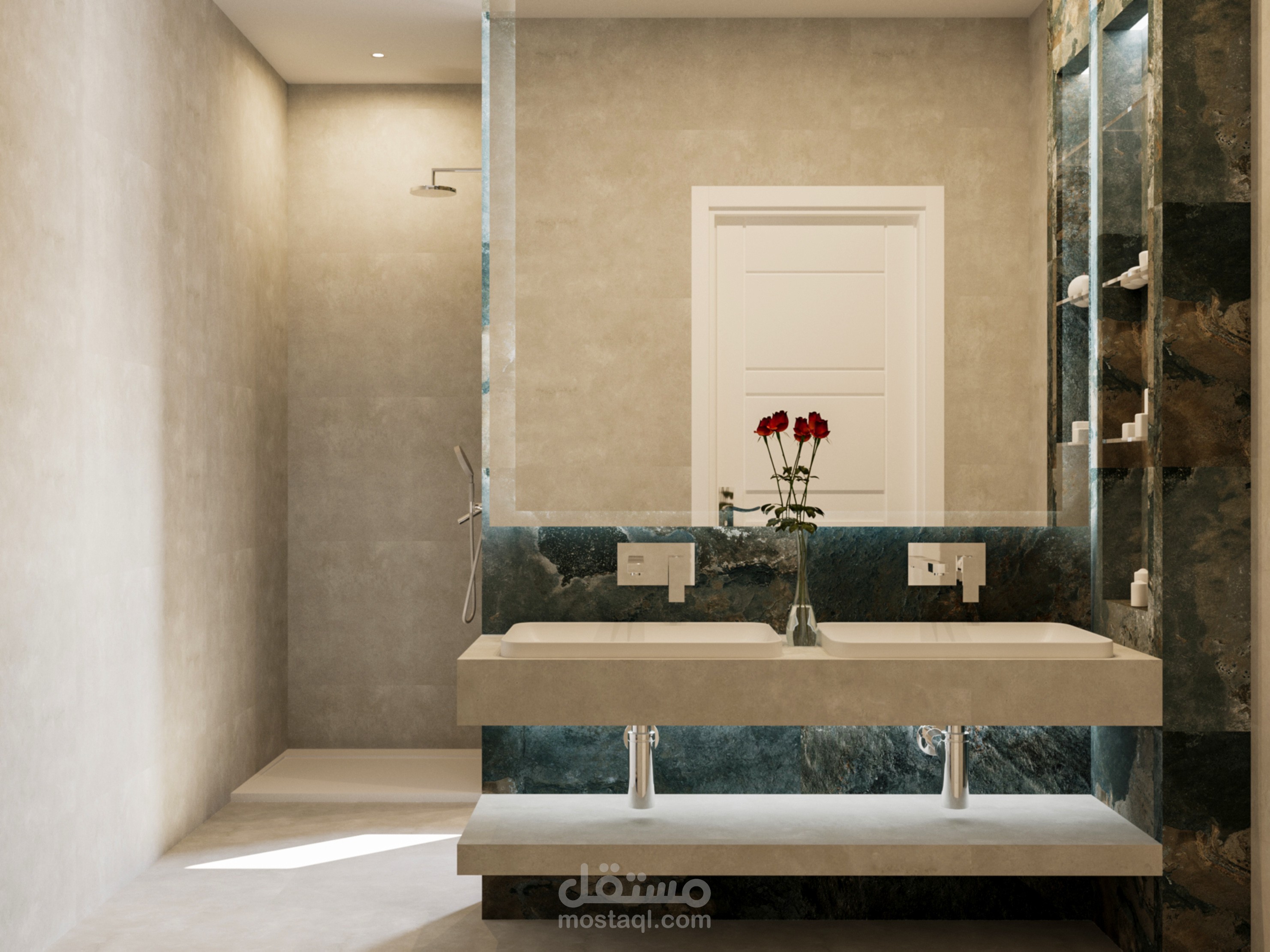 تصميم حمام مودرن