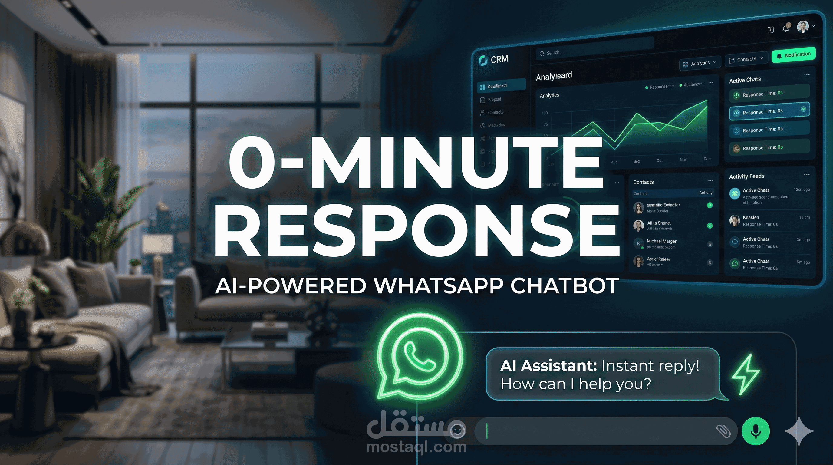نظام استجابة "صفر دقيقة": أتمتة مبيعات ودمج ذكاء اصطناعي لشركة تصميم داخلي فاخرة
