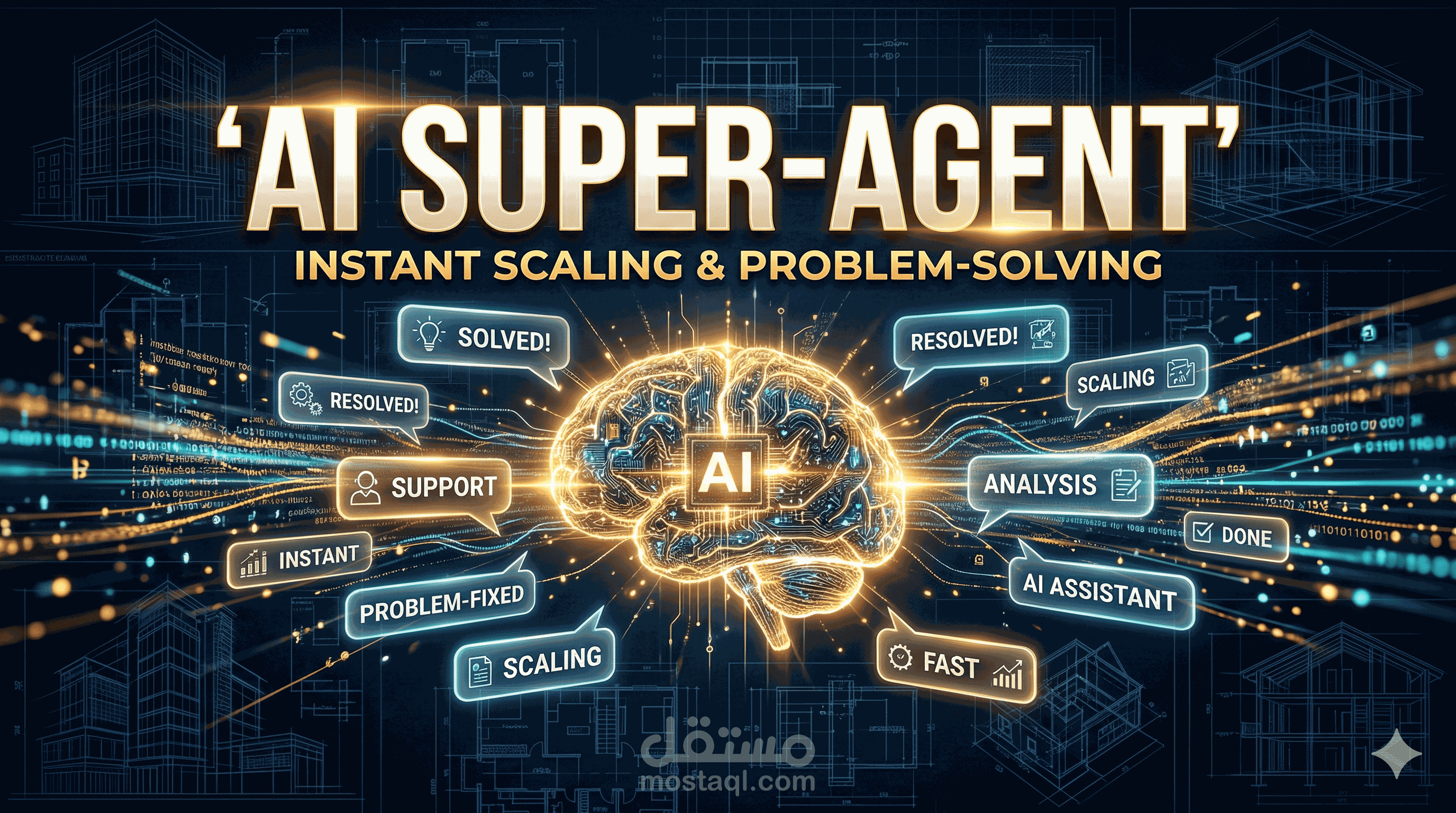 كسر سقف النمو: بناء وكيل ذكاء اصطناعي (AI Super-Agent) لشركة مقاولات وتجهيزات لإدارة حجم عملاء لا محدود