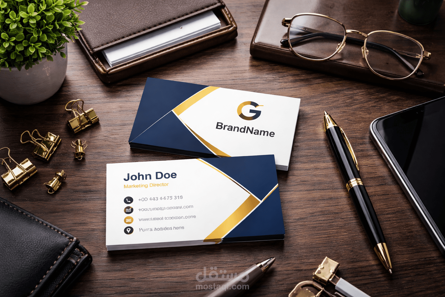 تصميم بيزنس كارد احتراففيه بطريقه ابداعيه