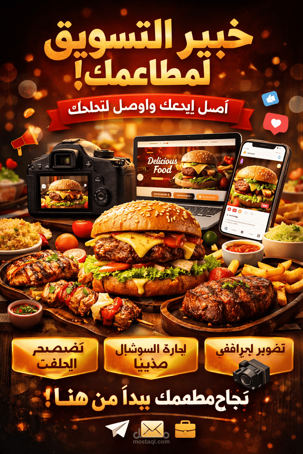 تصميم اعلان احترافي يساعدك في تمويل مشروعك