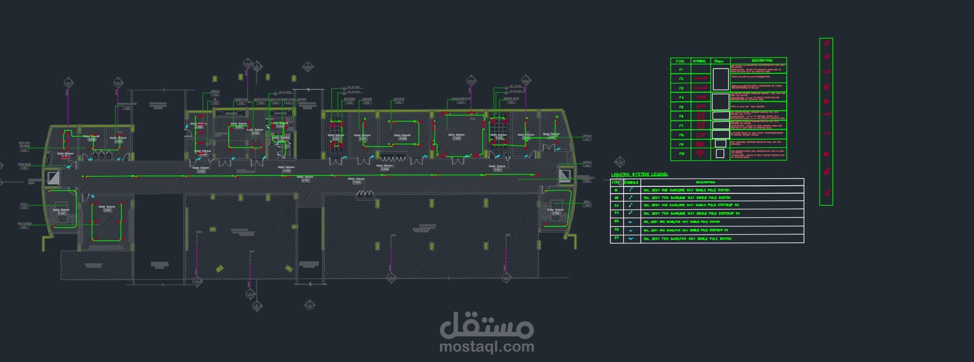مشروع تصميم اناره لمبنى ادارى فى السعوديه