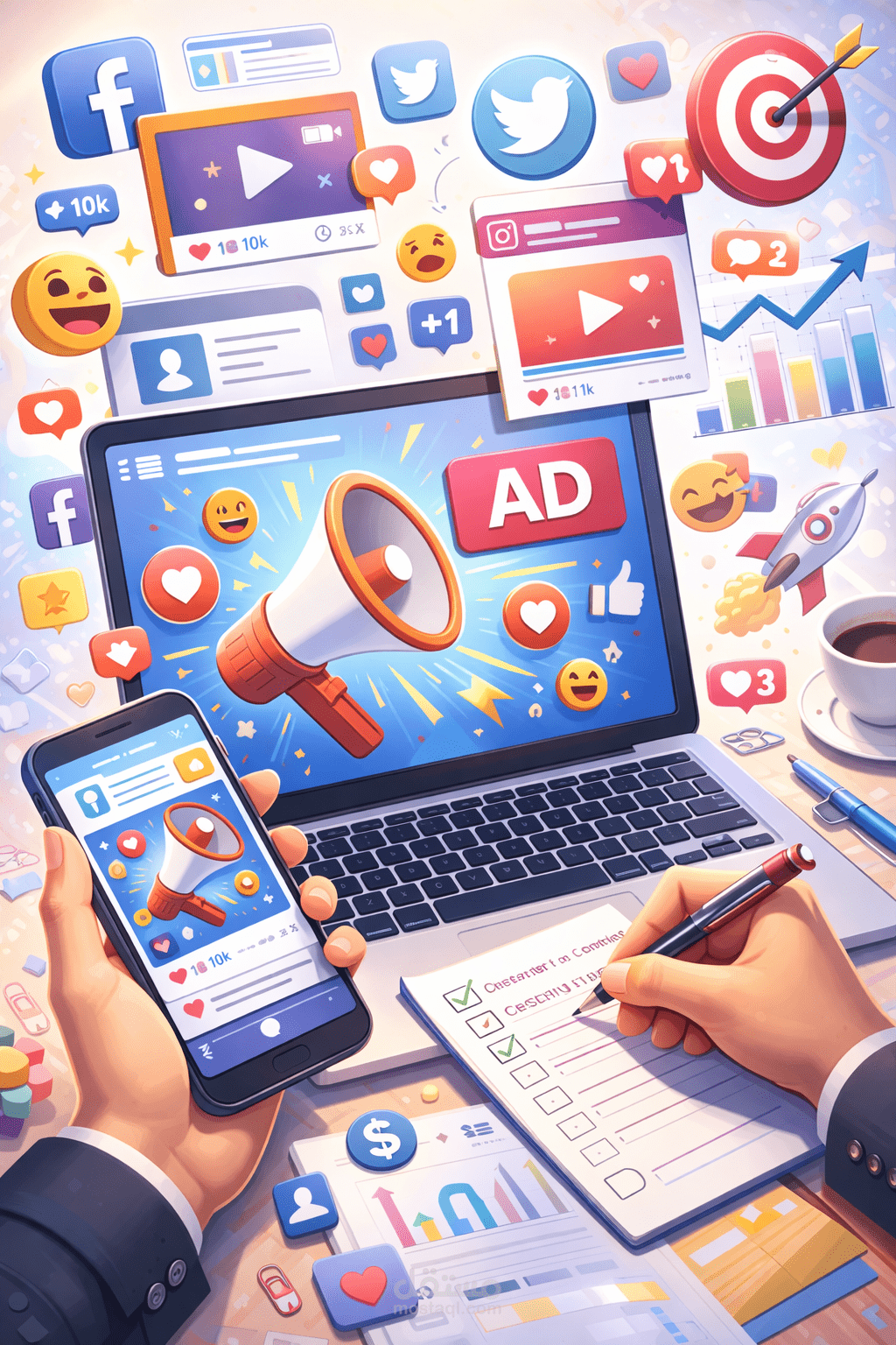 تصميم اعلانات سوشيال ميديا احترافيه