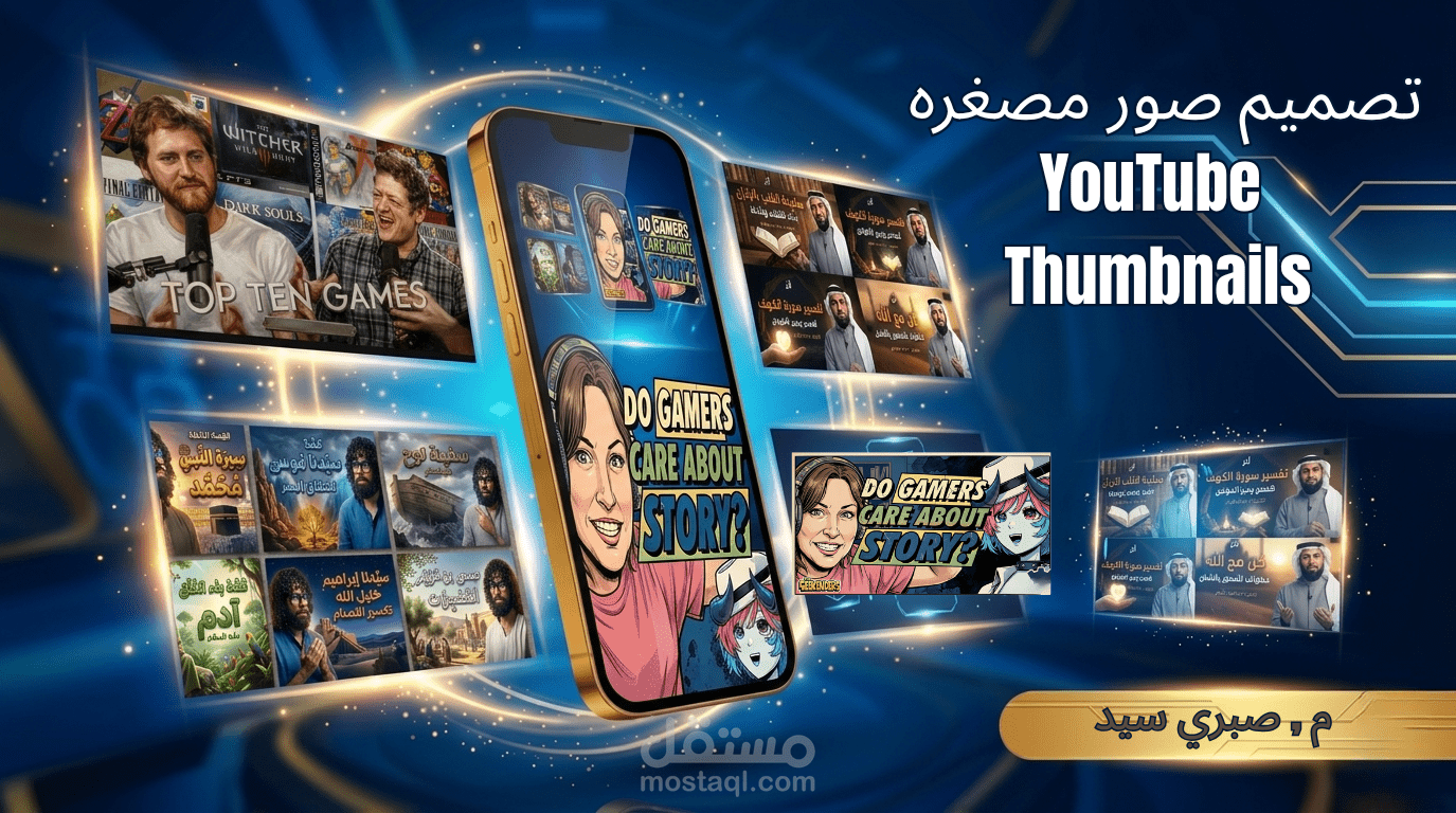 تصميم صور مصغرة احترافية لليوتيوب (YouTube Thumbnails) تزيد المشاهدات وتجذب الانتباه