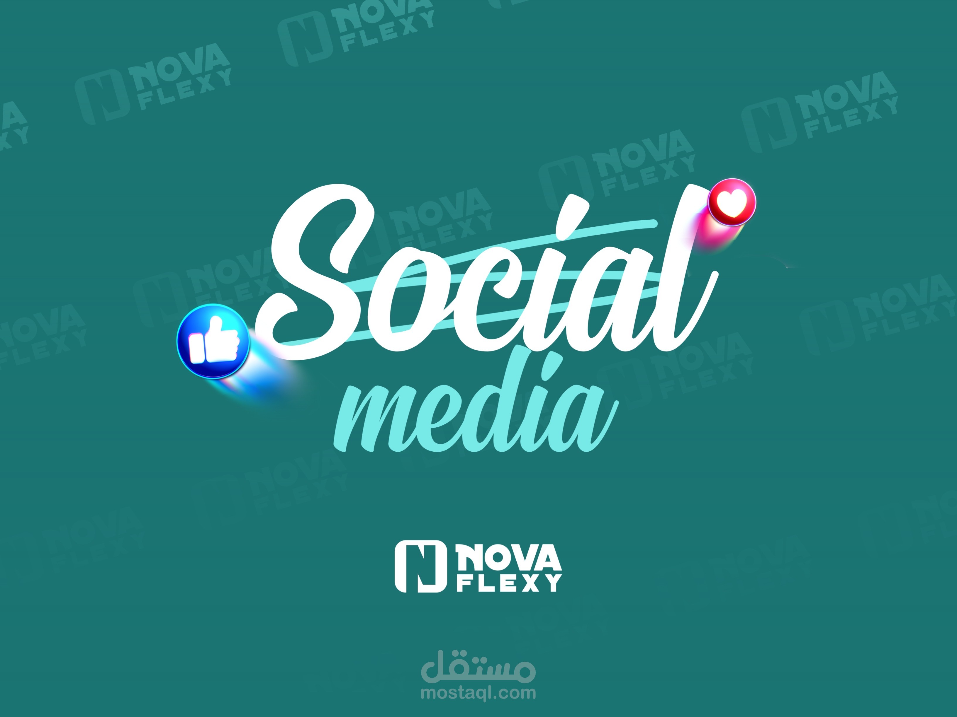 حملة إعلانية بصرية لتطبيق "NOVA FLEXY"