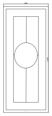 تصميم باب خشبي  باستخدام AutoCAD