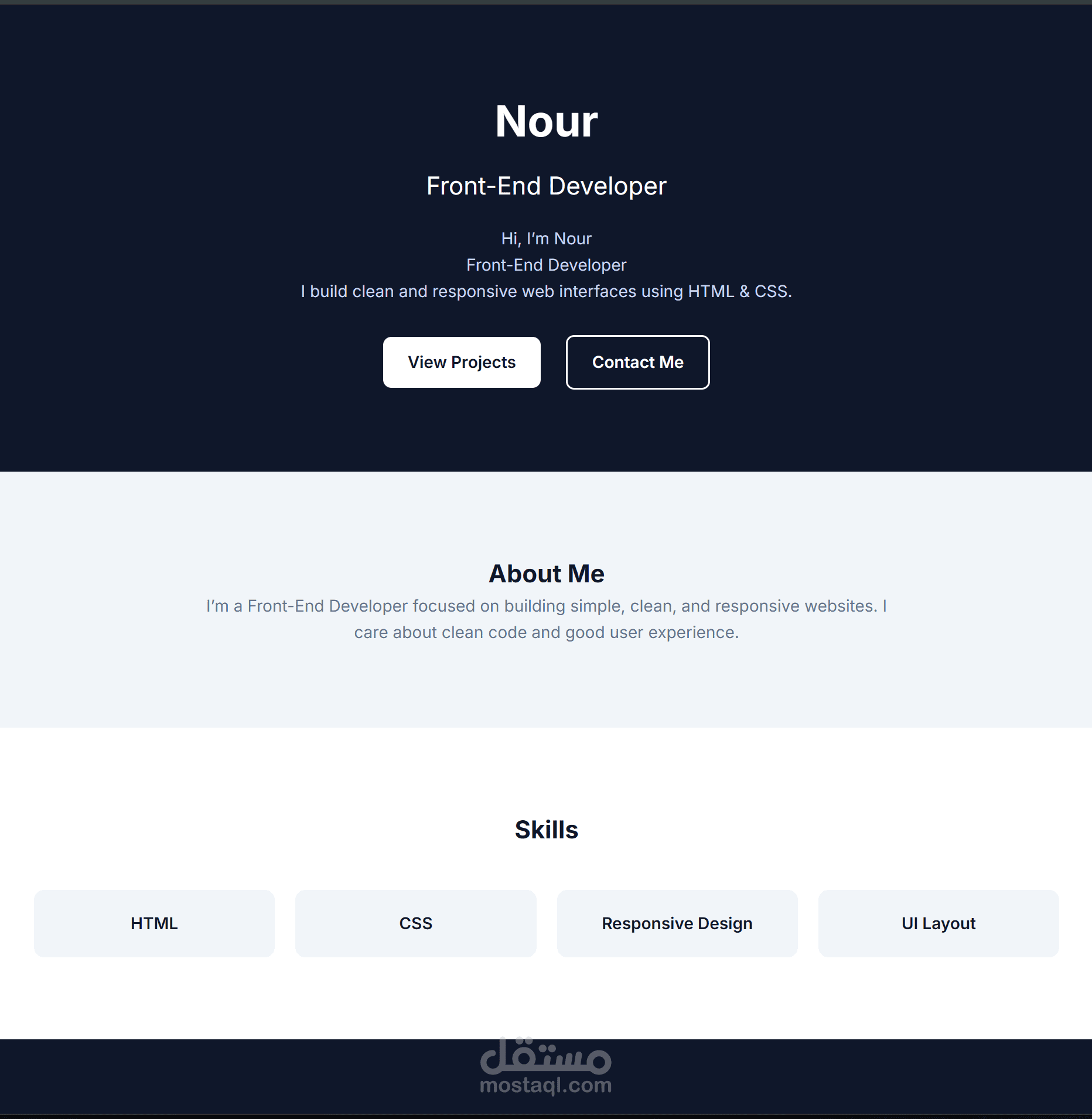 Personal Front-End Landing Page