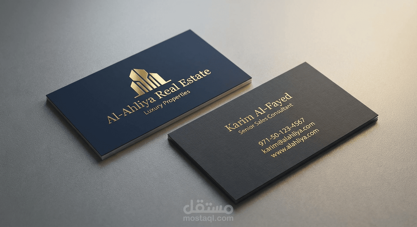 تصميم بزنس كارت بشكل عصري
