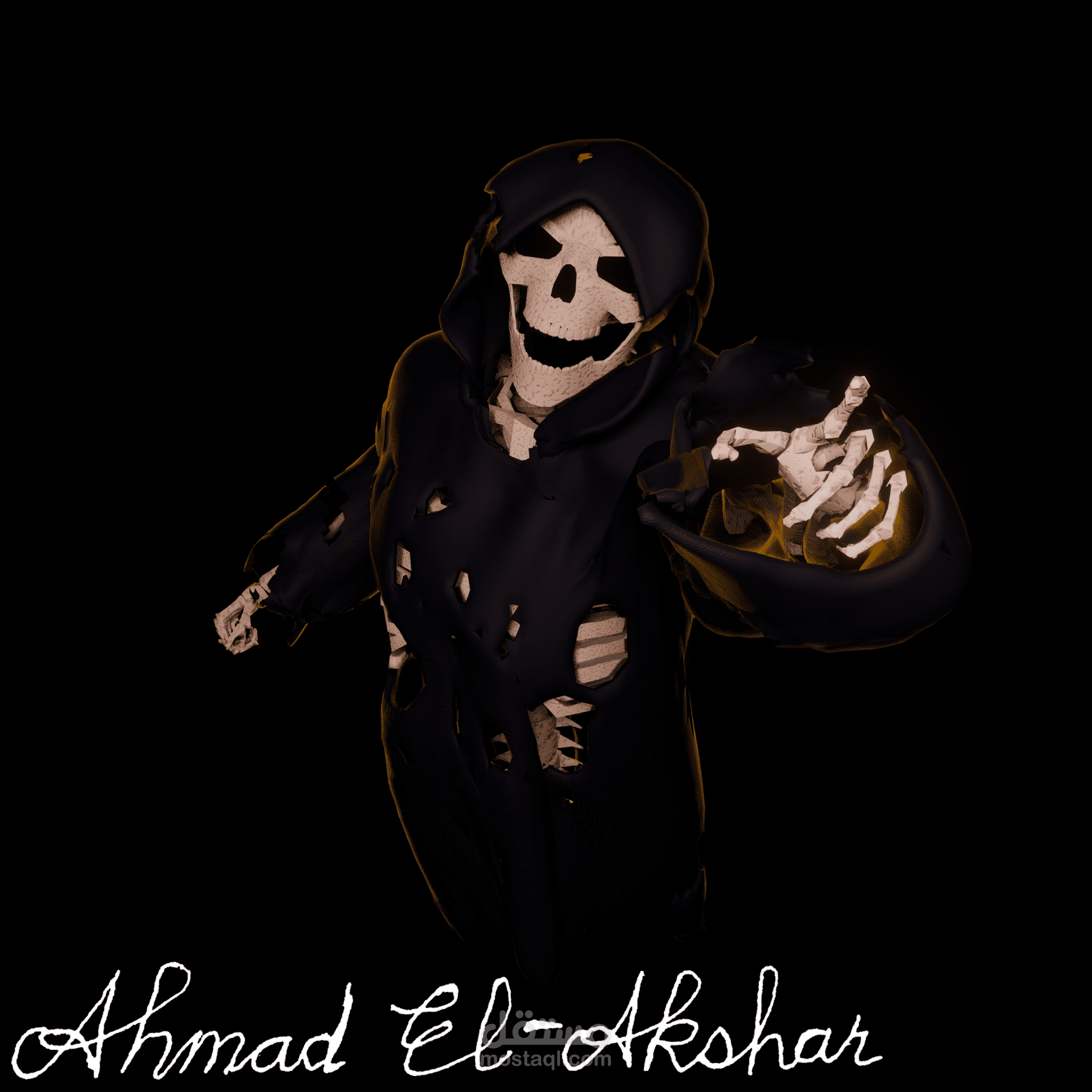 مجسم حاصد الأرواح، ثلاثي الأبعاد.