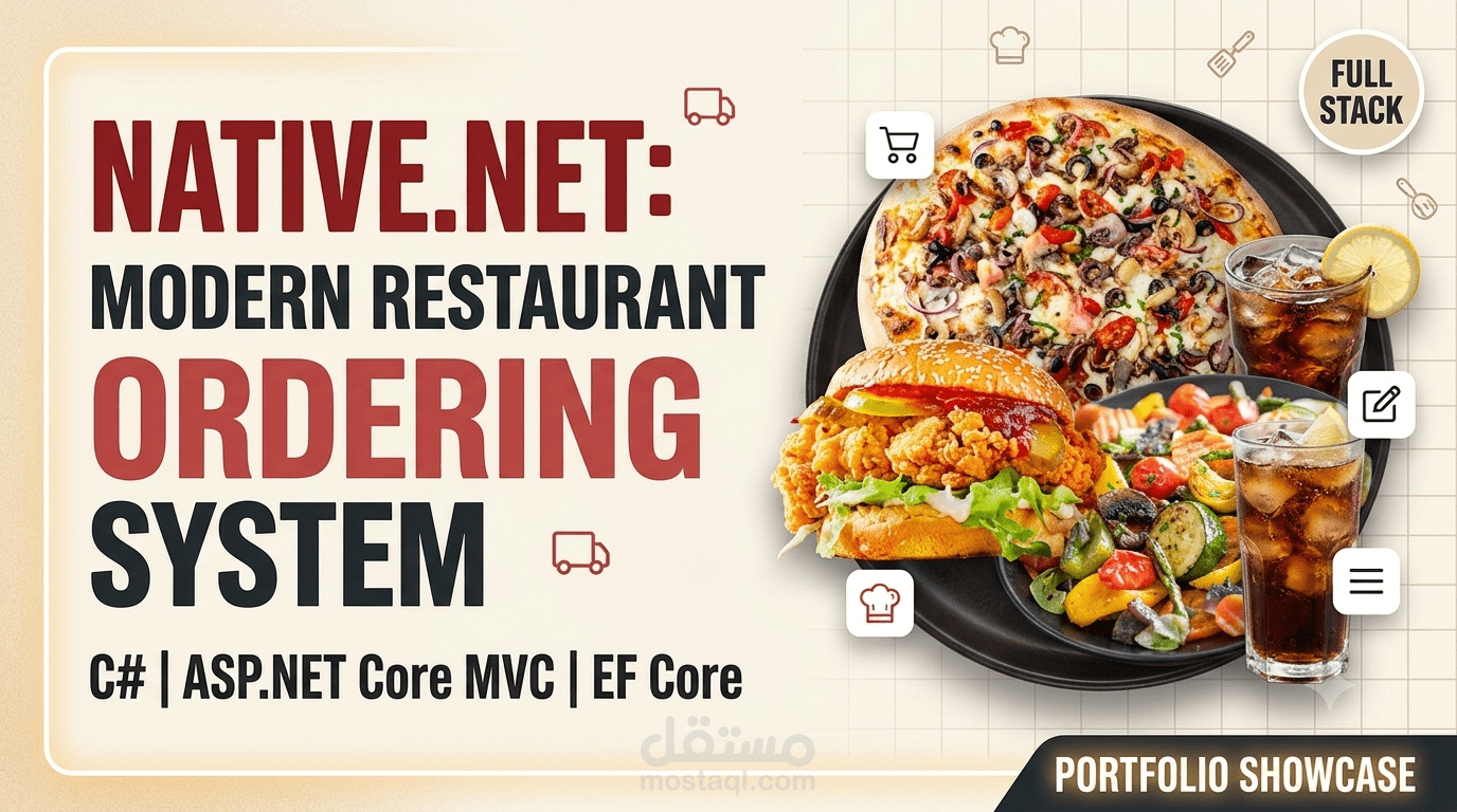 نظام متكامل لإدارة المطاعم والطلب عبر الإنترنت باستخدام ASP.NET Core MVC