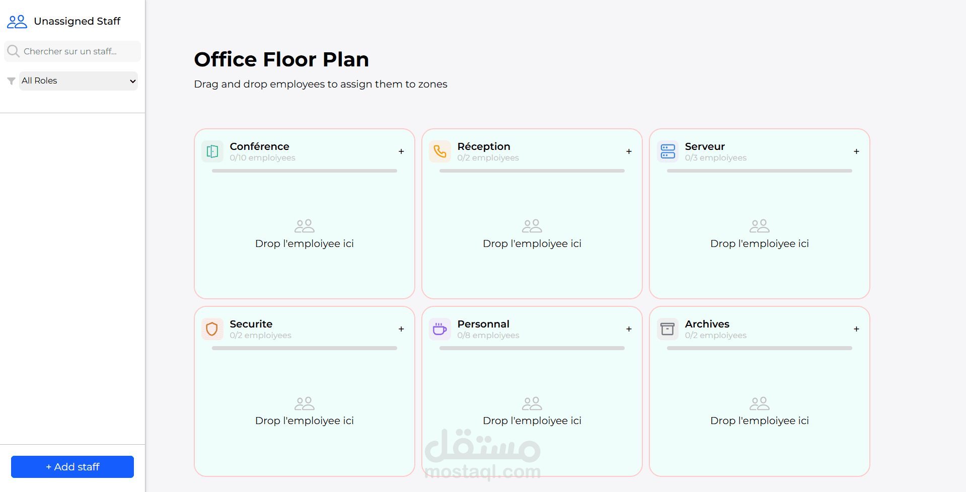 Workspace Staff Manager – إدارة الموظفين بصريًا وتفاعليًا