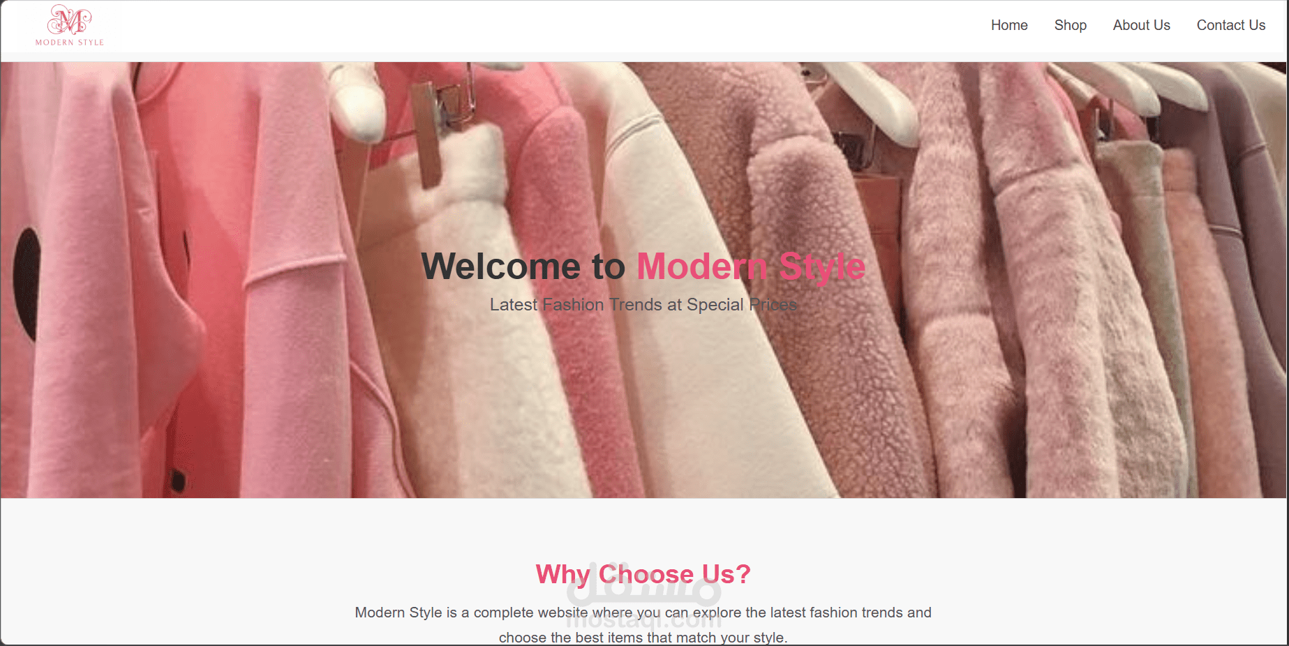 Modern Style – Fashion E-Commerce Website