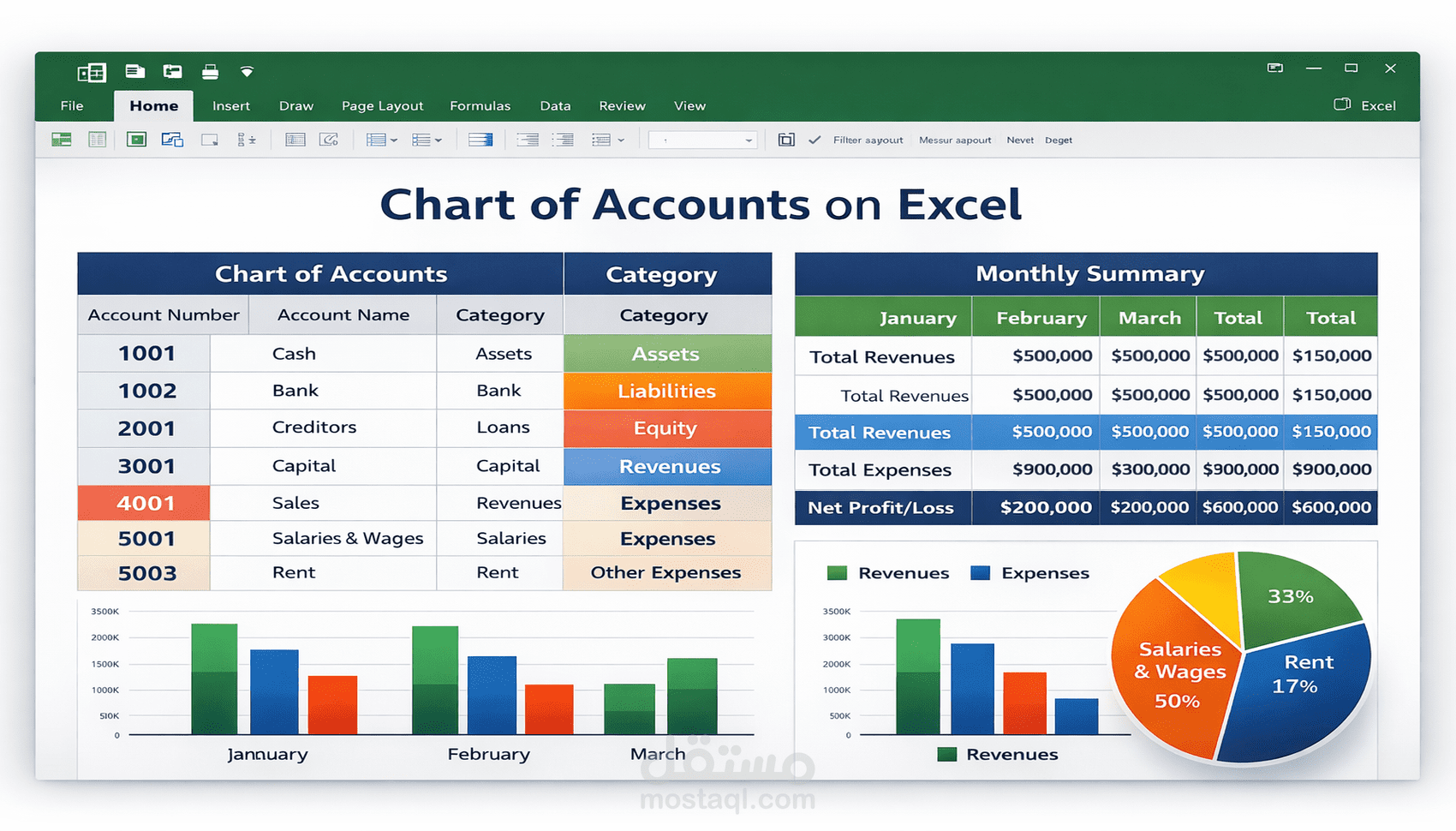 إنشاء سيستم محاسبي