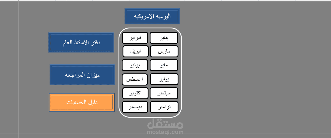إعداد شجرة حسابات