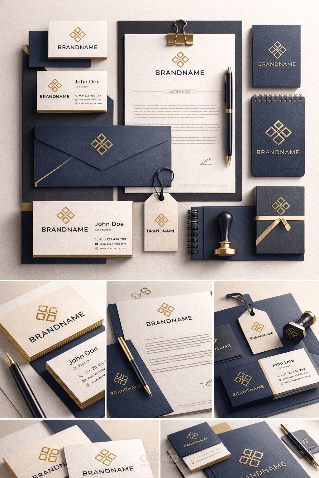 تصميم هوية بصرية كاملة لعلامة تجارية