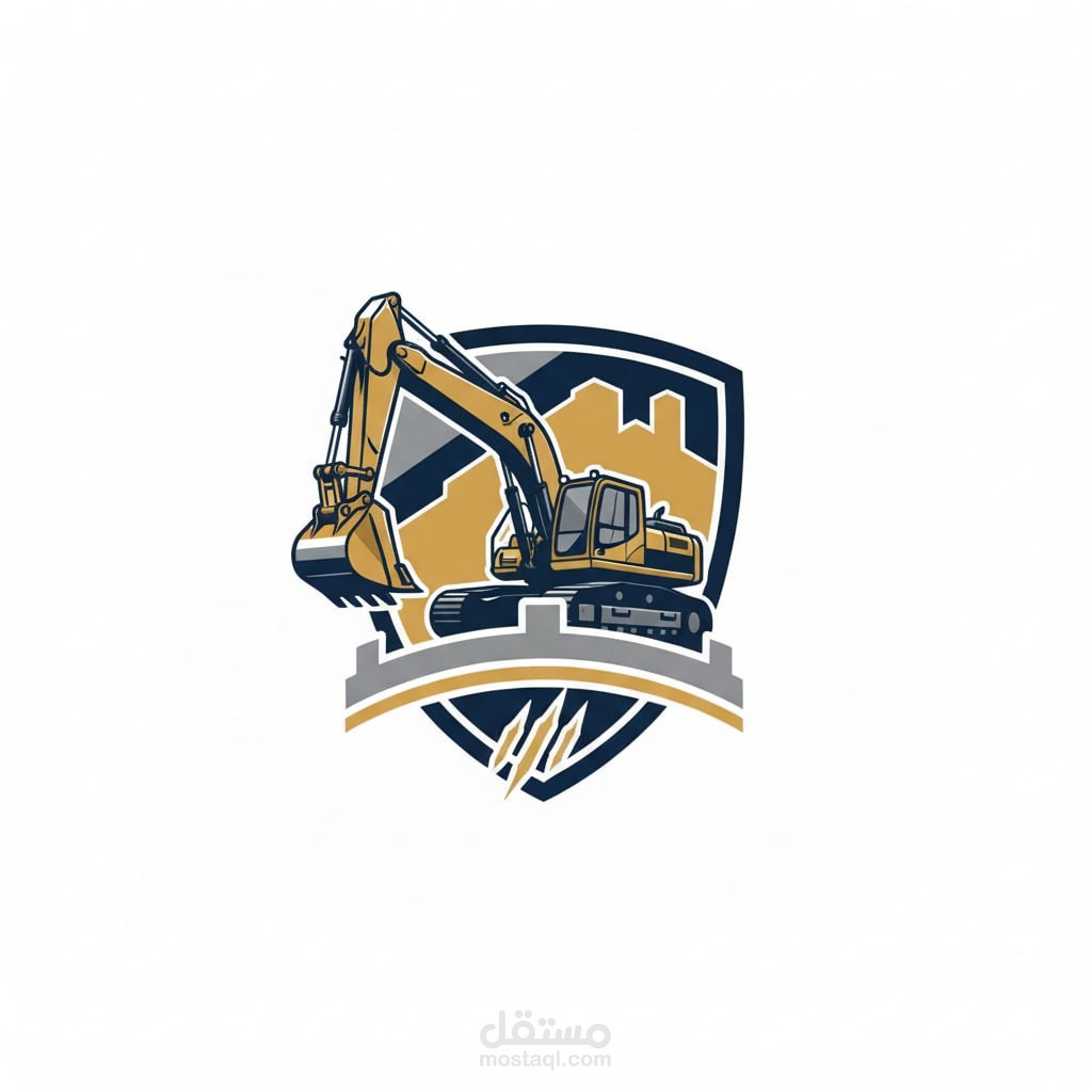 تصميم شعار احترافي (Logo) لشركة مقاولات وحفريات