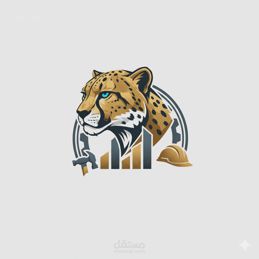 تصميم هوية بصرية مبتكرة لشركة مقاولات