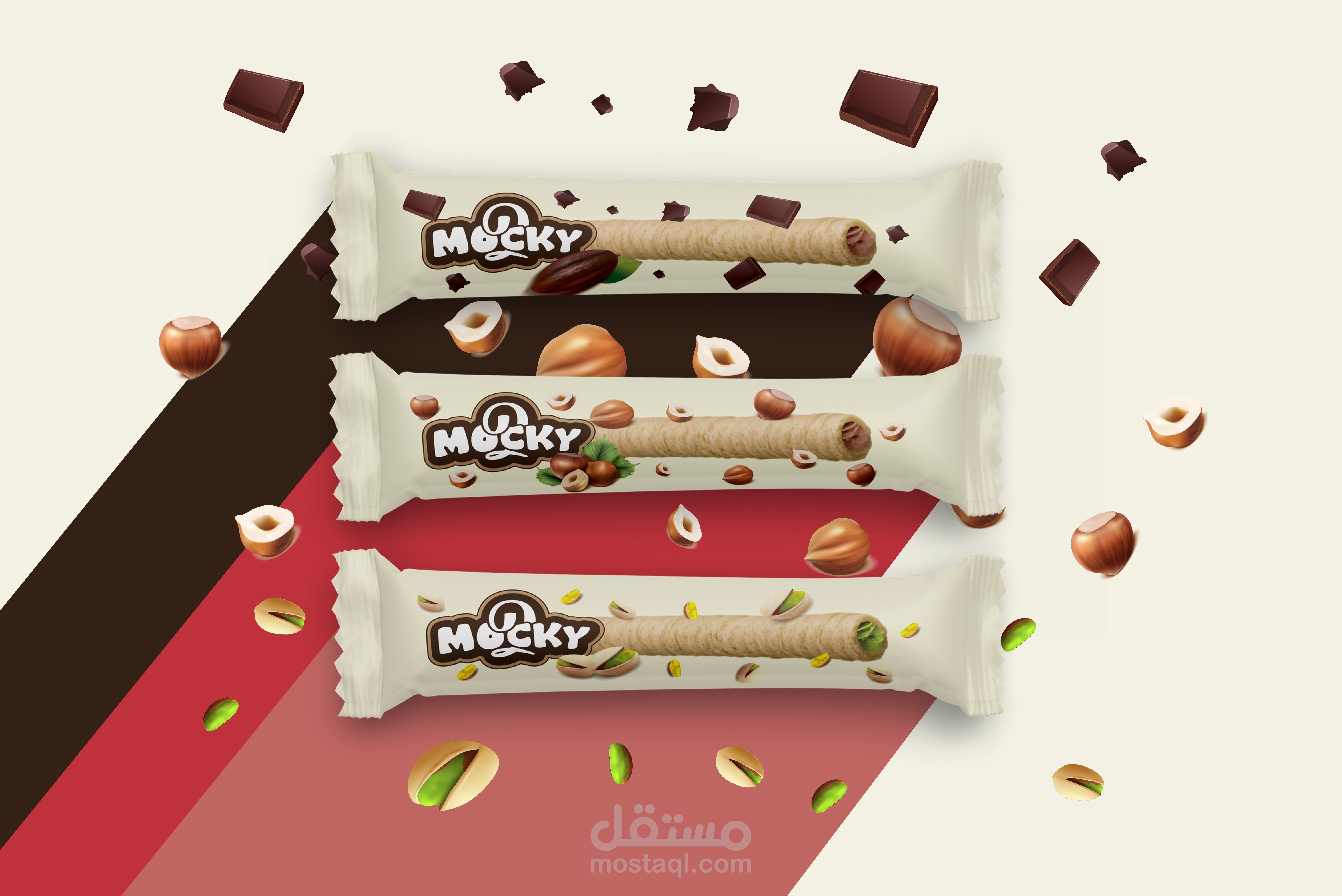 Mocky2 wafer roll Packaging Design