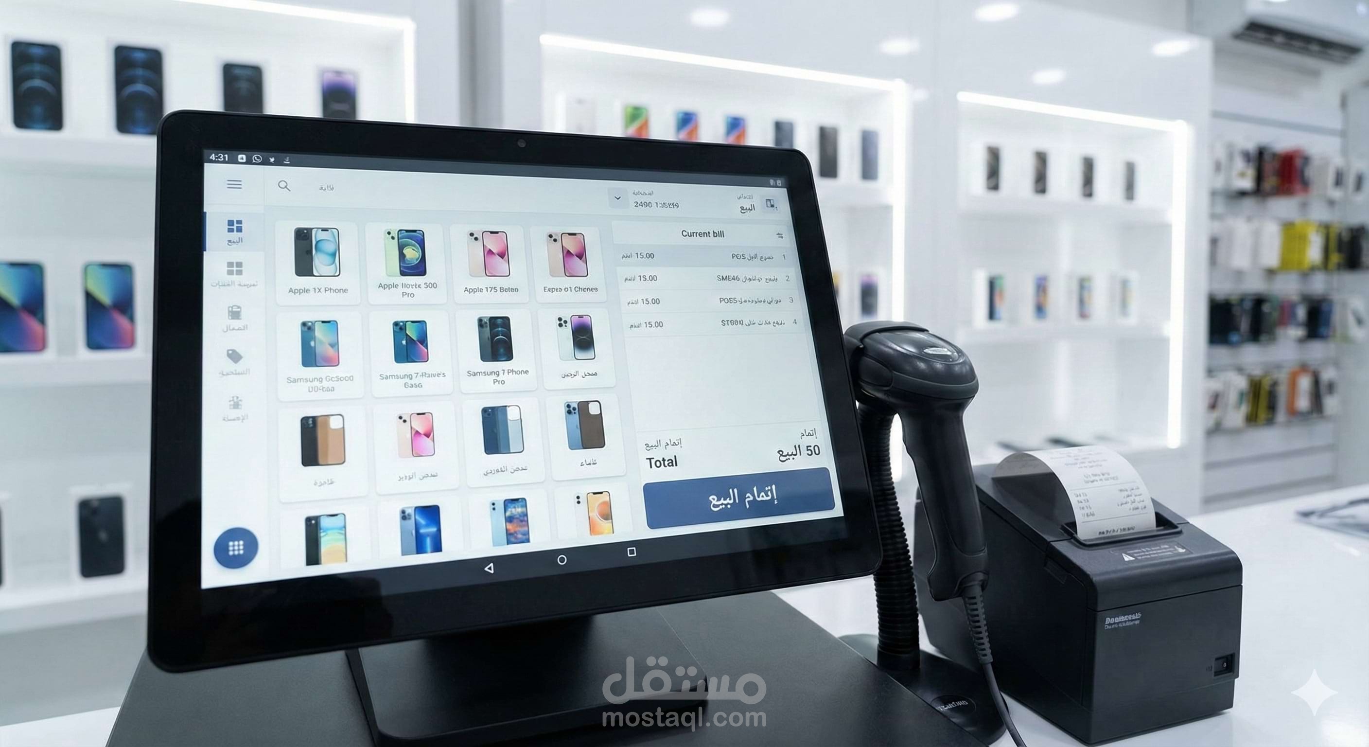 نظام نقاط بيع (POS) وإدارة مخزون ذكي لمتاجر الهواتف والإلكترونيات