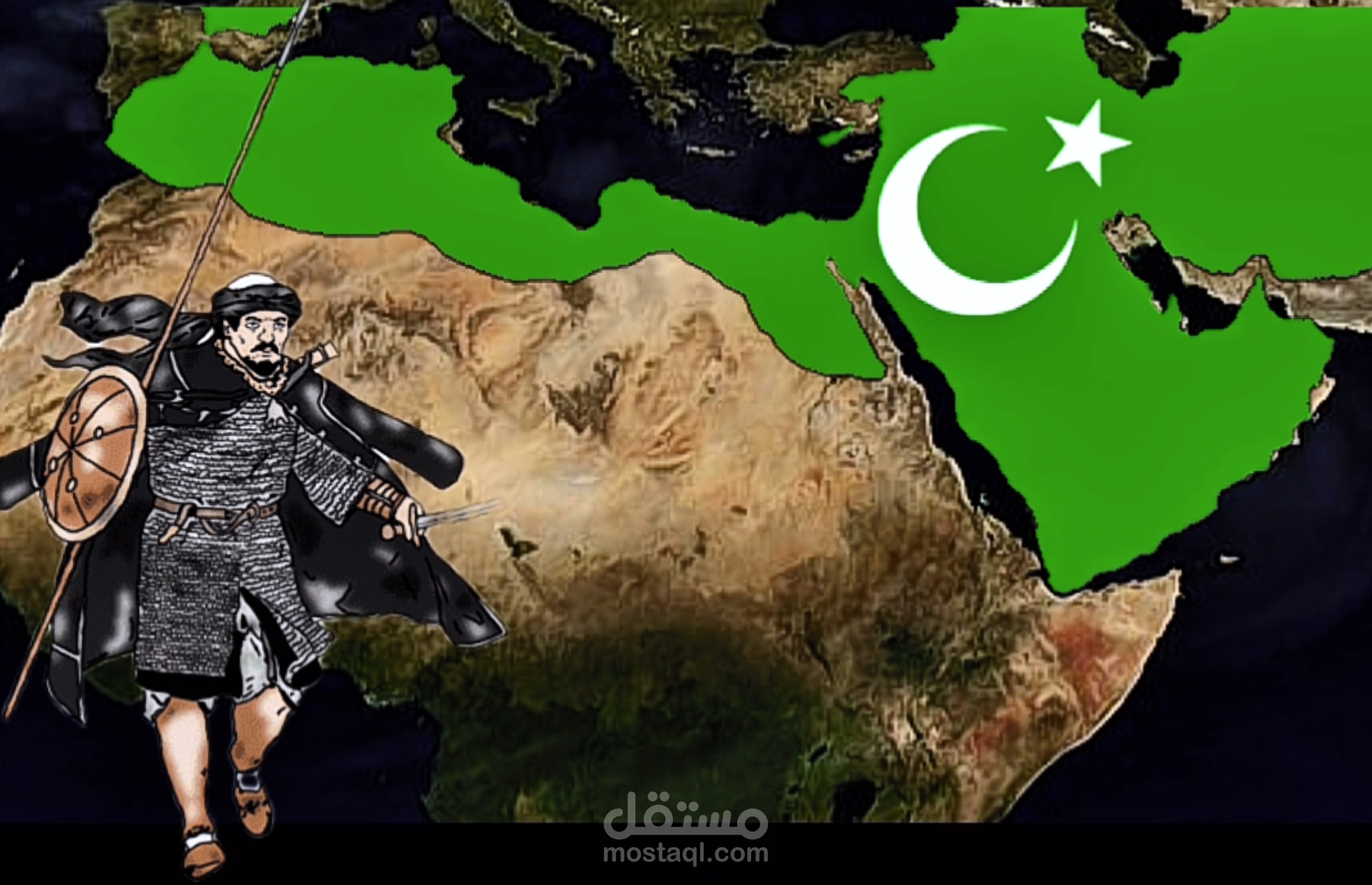 مشروع انتاج فيديو قصير يوضح خريطة الدولة الاموية