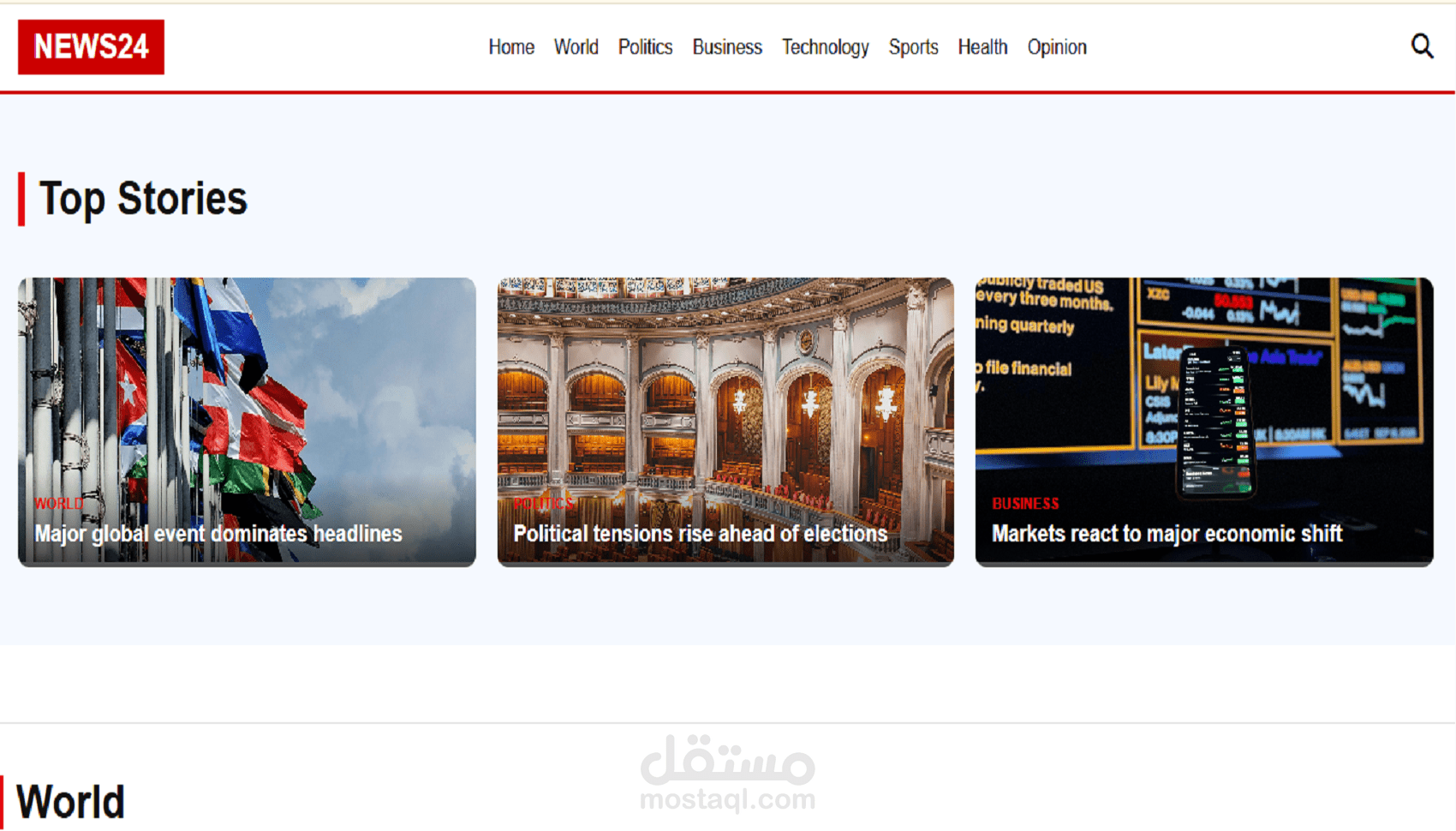 نماذج من أعمالي في تصميم وتطوير المواقع