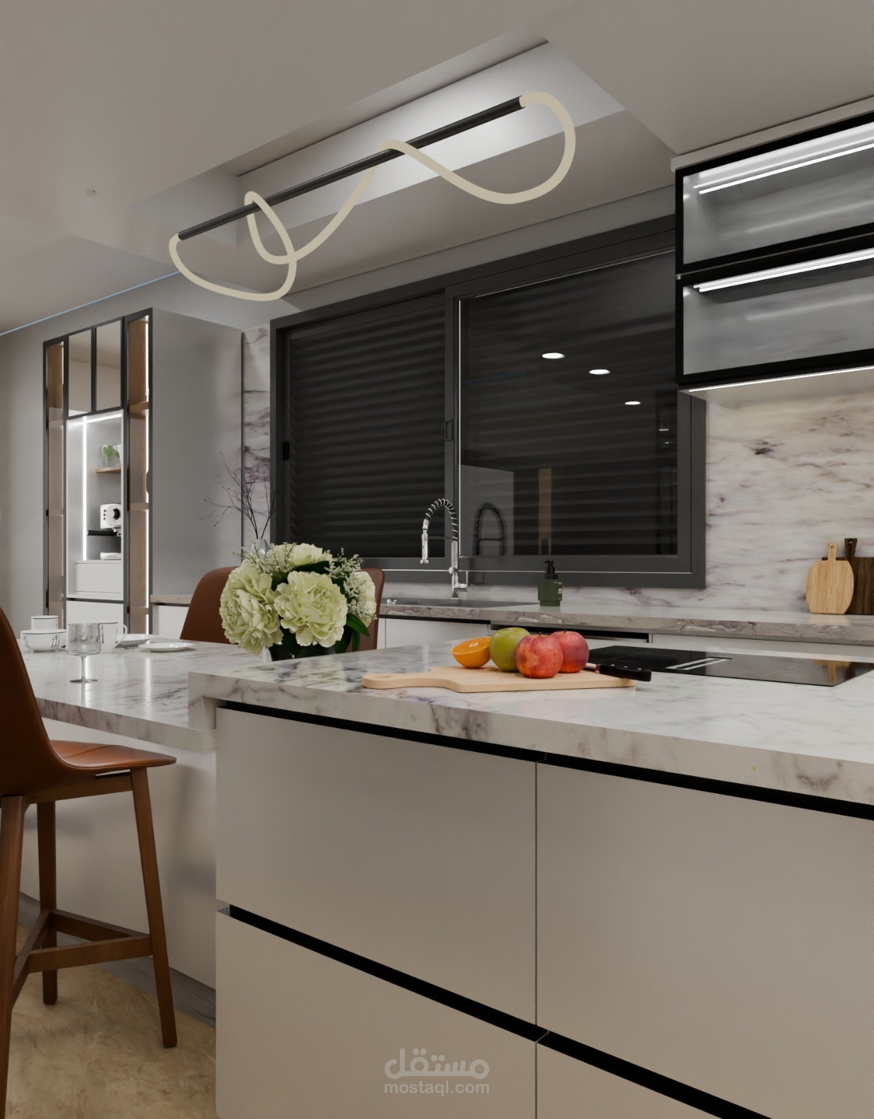 فن استغلال المساحات: مطابخ مودرن تجمع الفخامة والوظيفة