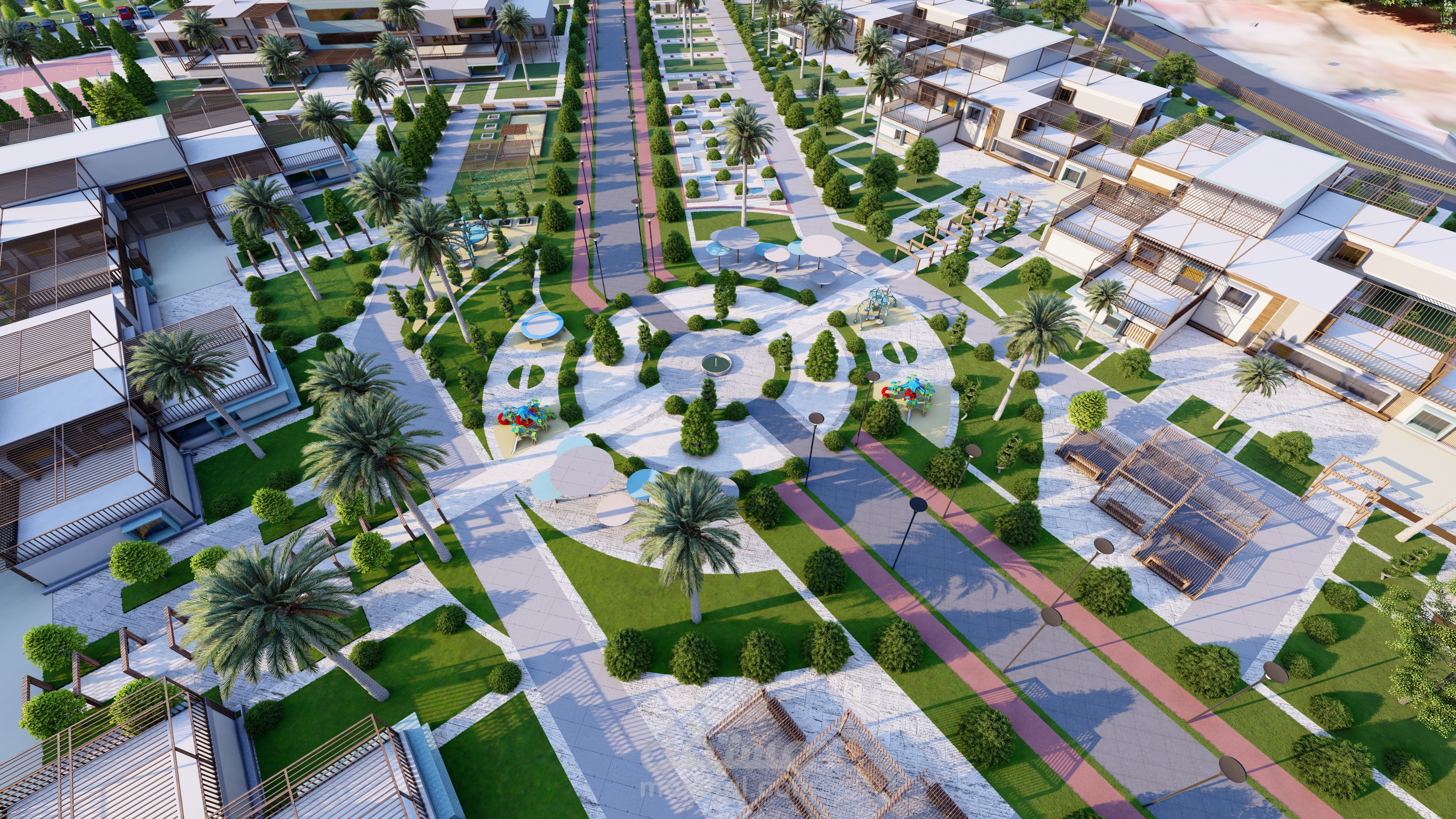 رندر لمشروع بعنوان (دار الأيتام و المسنين في الصبورة)