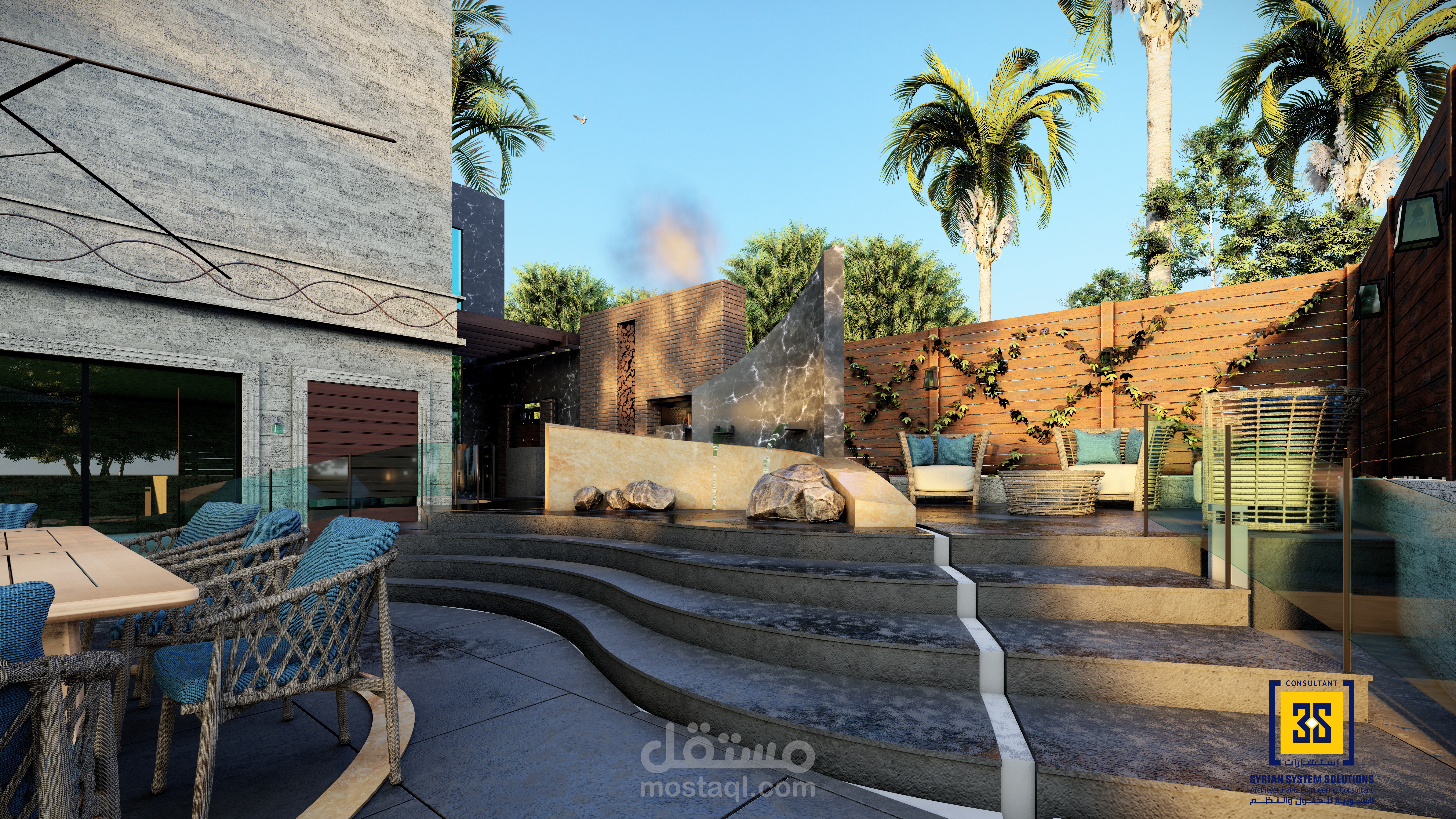 رندر لتراس بمشروع دمر (تابع للشركة السورية للحلول و النظم)