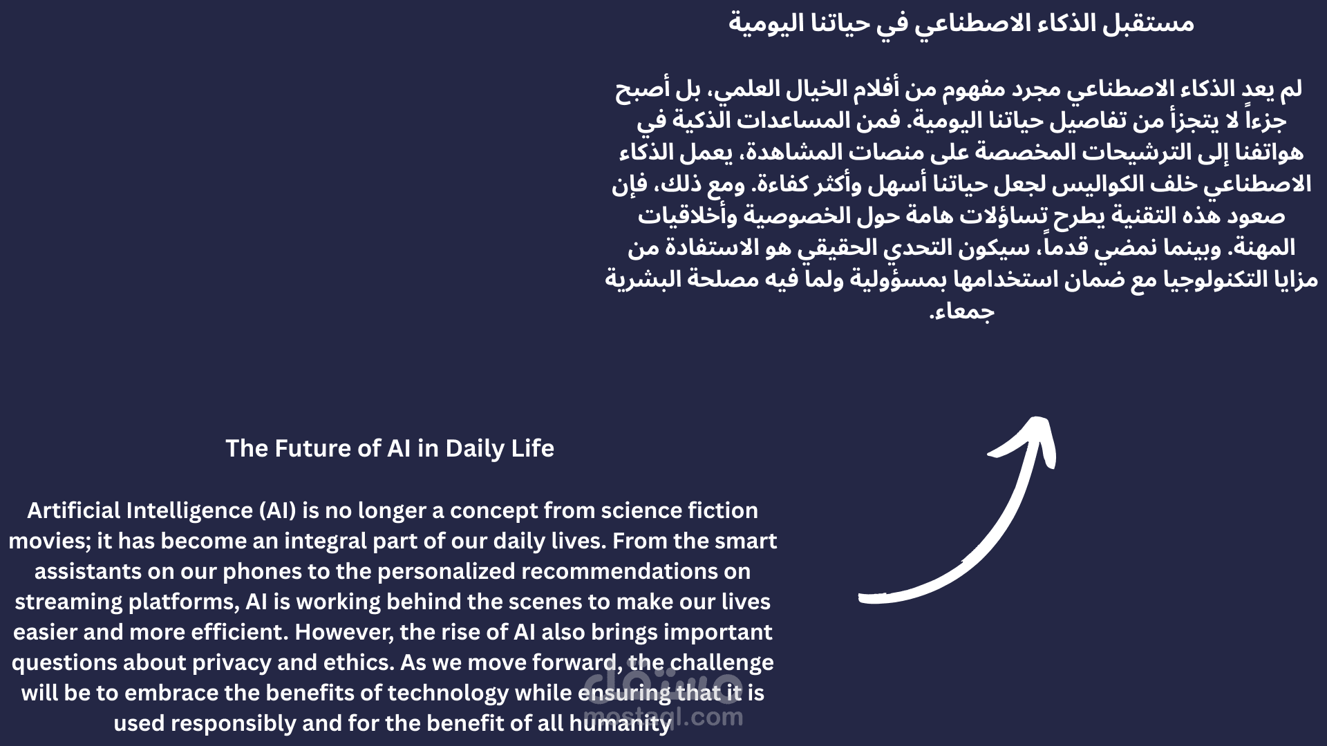 مقال الذكاء الاصطناعي والتقنية