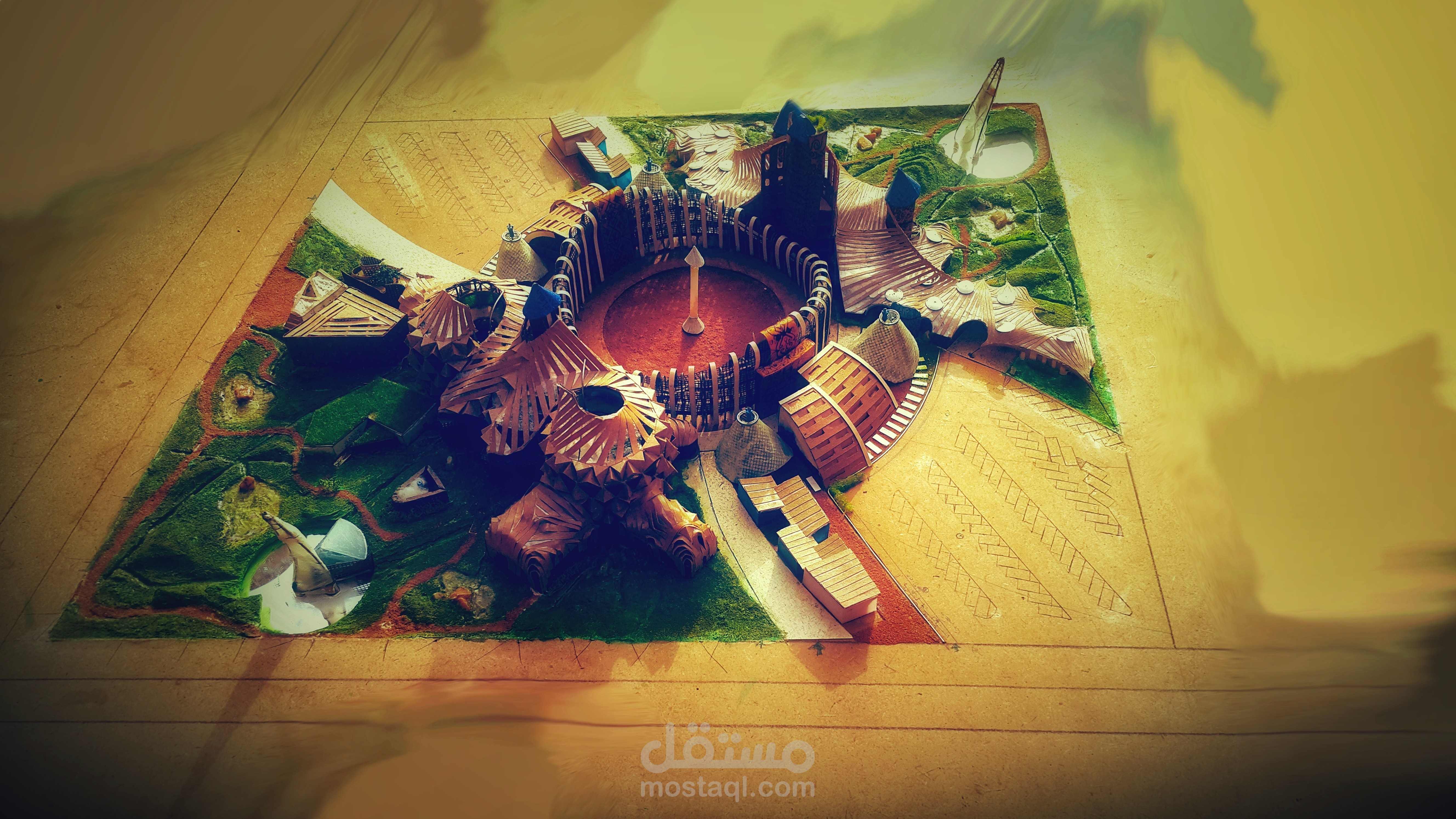 مجسم مشروع تخرج "محيا" مجمع اسلامي