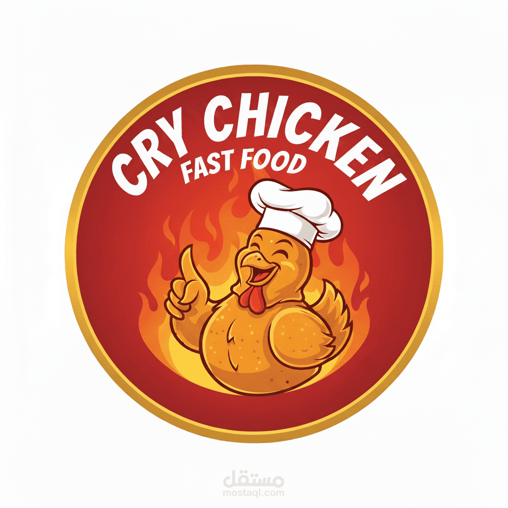 تصميم الهوية البصرية لشعار "Cry Chicken"