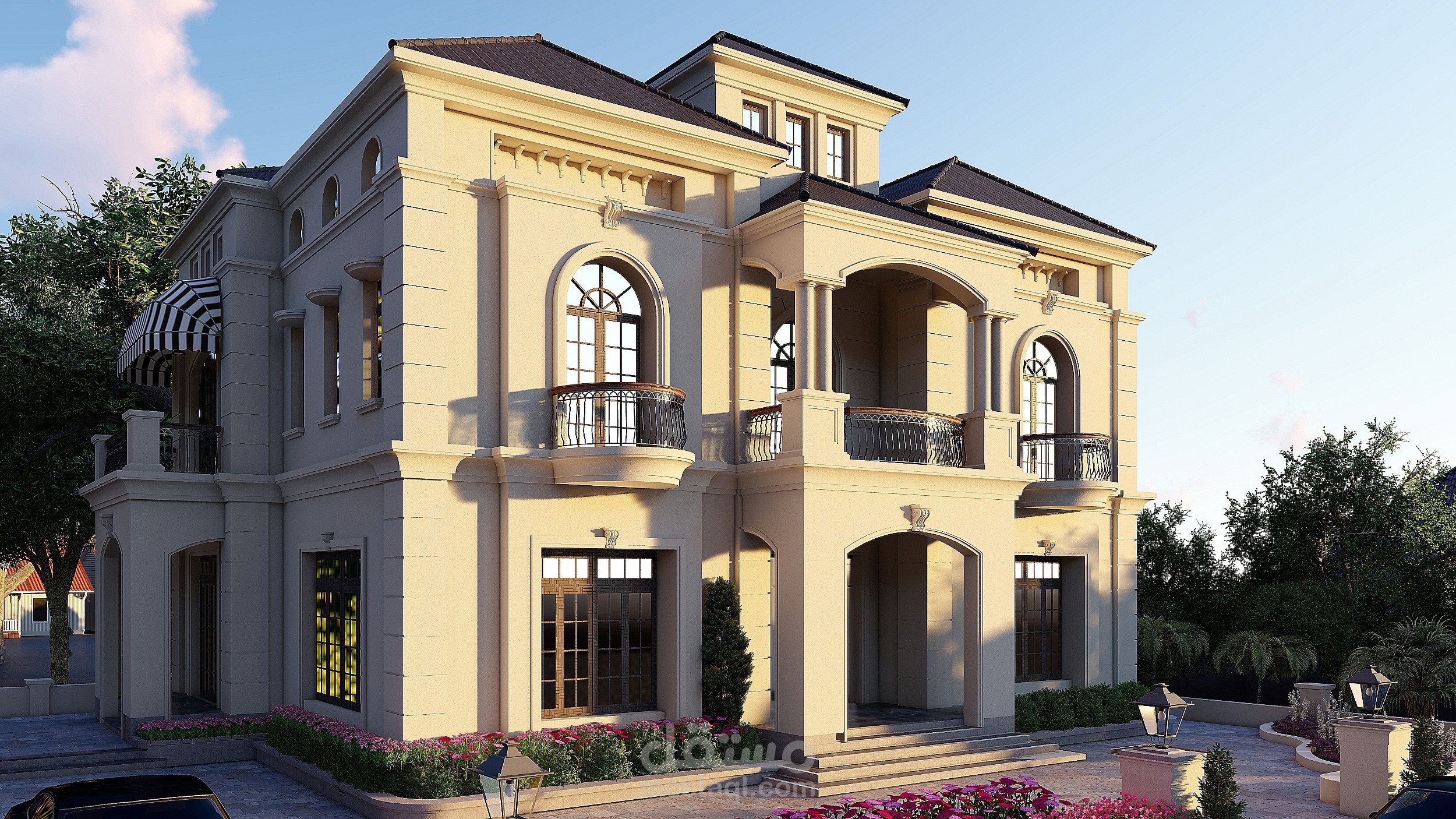 Villa 3d rendering