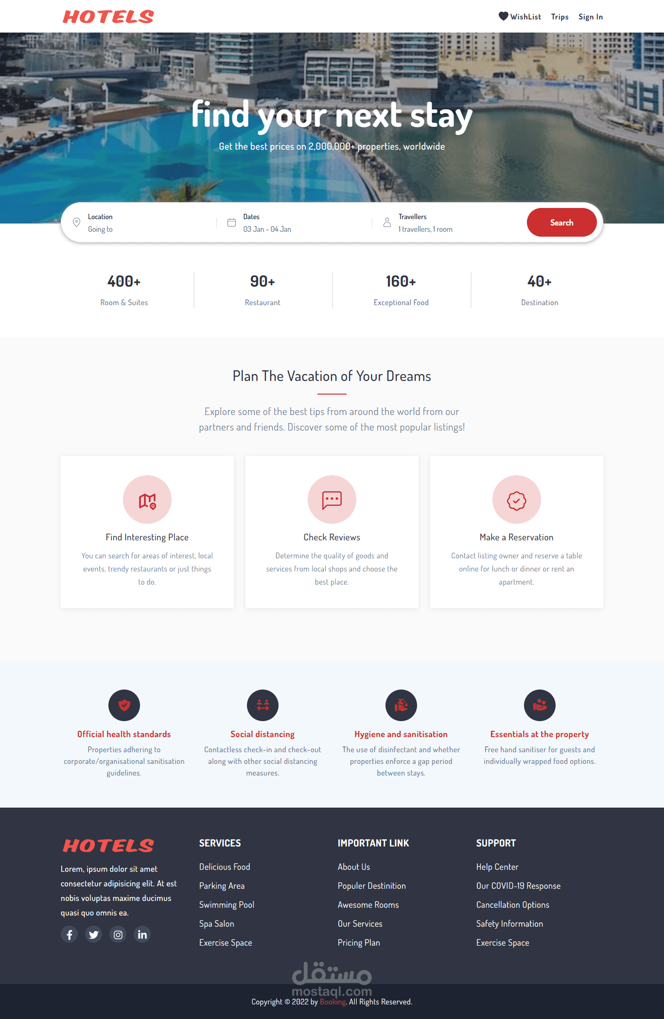 Hotel Booking Website – React Project
