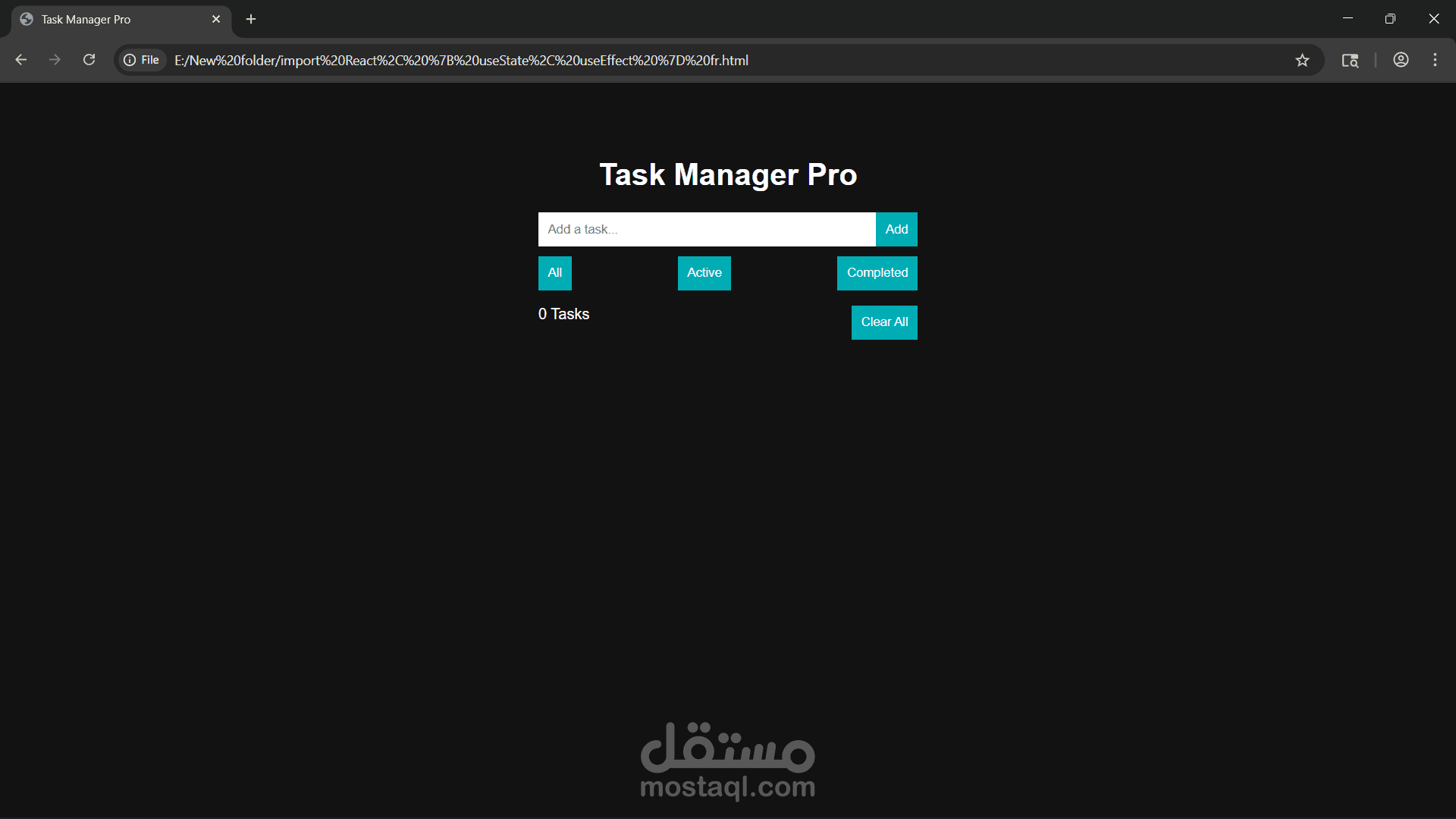 Task Manager Pro – Advanced To-Do Web App