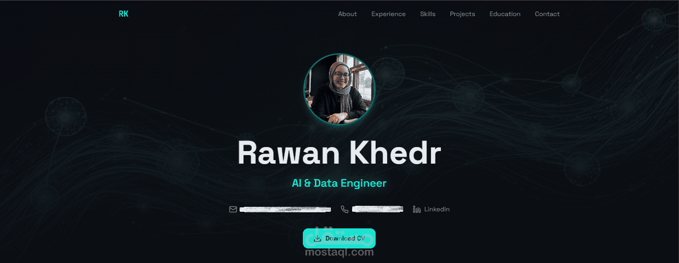 تصميم موقع Portfolio احترافي