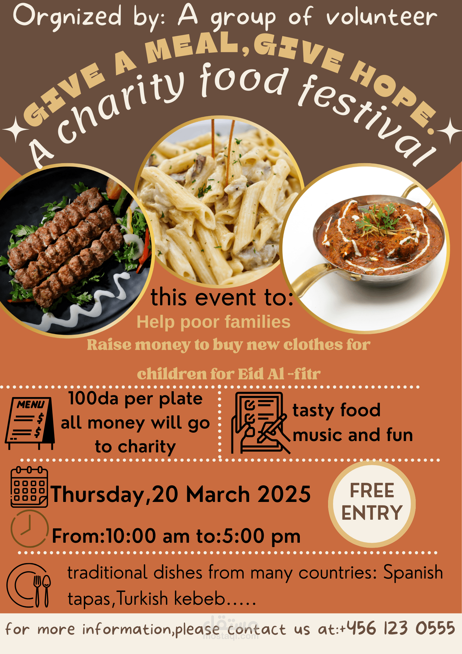 A charty food festival poster